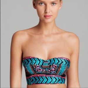 Milly Cabana Bikini Top Bralette Bandeau remove straps for strapless look S NEW